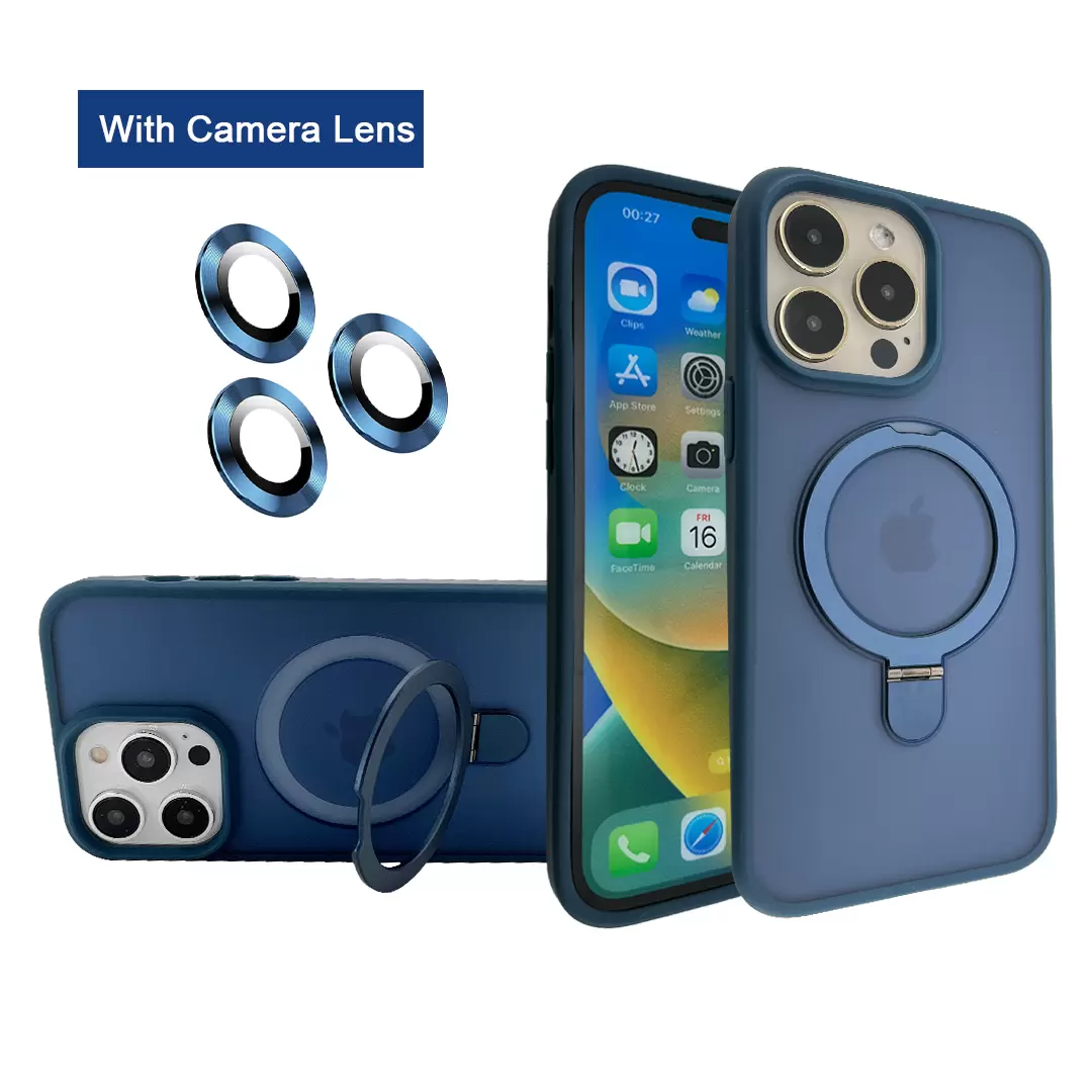 iPhone 15 Pro MagSafe Cam Smoke Kickstand Dark Blue